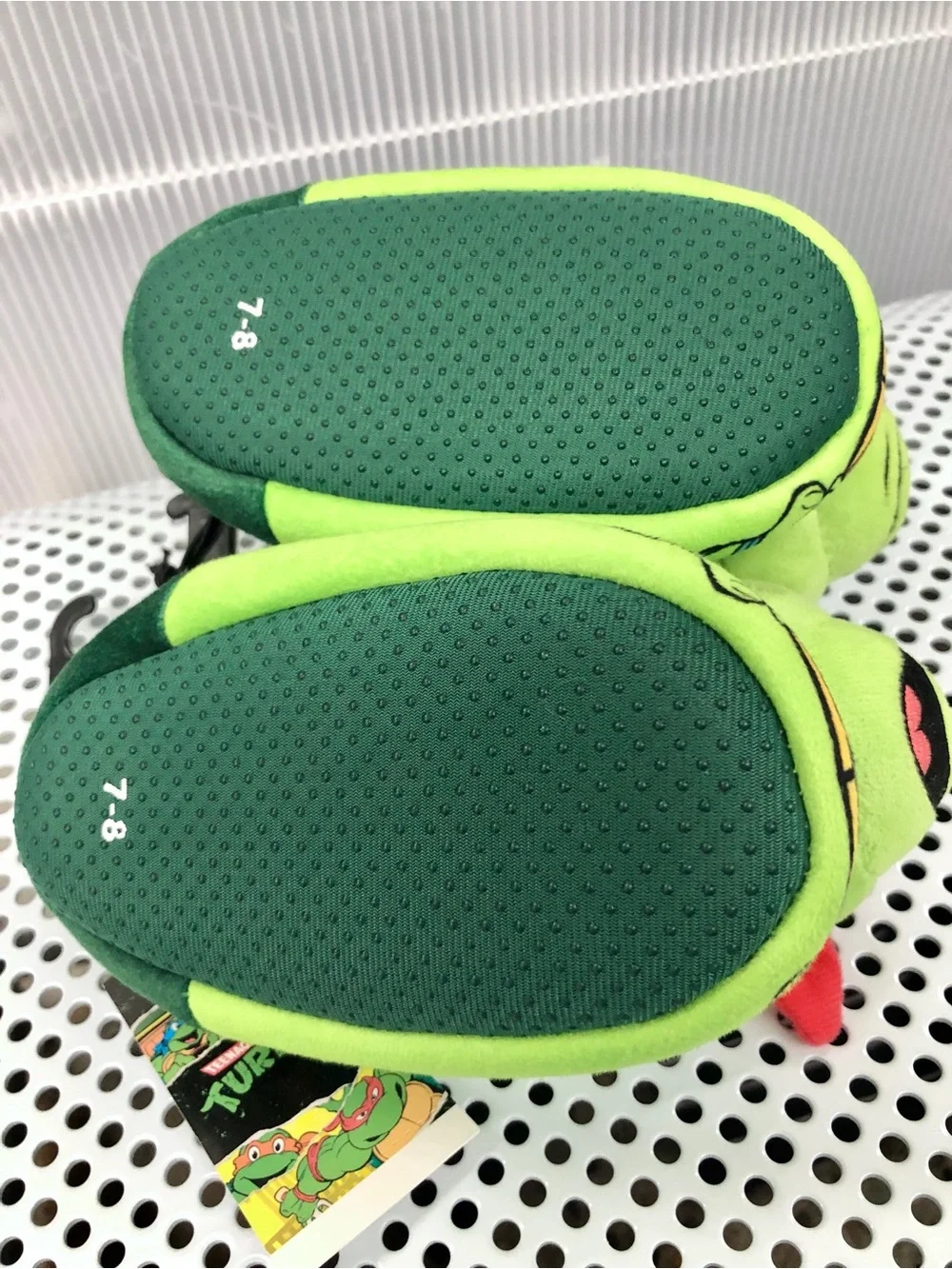 🎈$15🎈NEW Teenage Mutant Ninja Turtle Sock Top Slippers Toddler 7/8 Toddler Boys